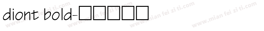 diont bold字体转换